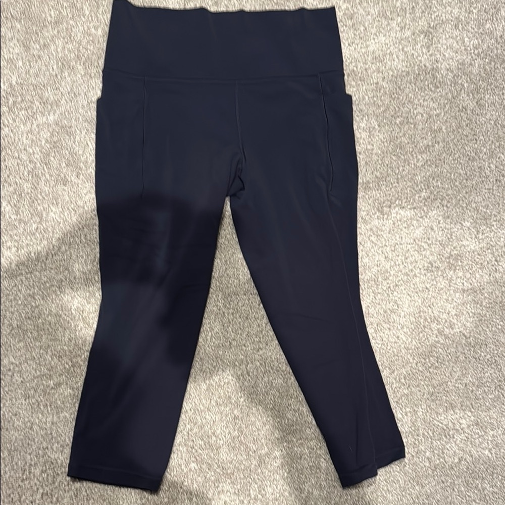 Navy Athleta High-Waisted Leggings